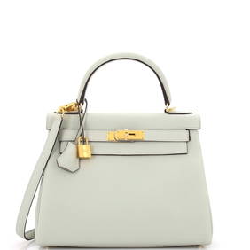 Hermes Kelly Handbag Grey Togo with (1 of 9)