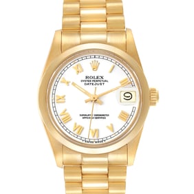 Rolex President Datejust Midsize Yellow Gold