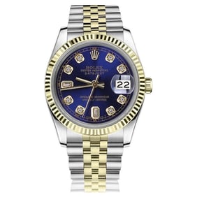 Rolex Datejust Two Tone Blue Color