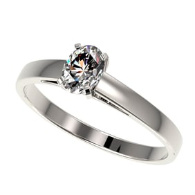0.50 ctw Certified VS/SI Quality Oval Diamond Engagment Ring 10k White Gold