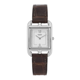 Hermes Stainless Steel Alligator Diamond Pave