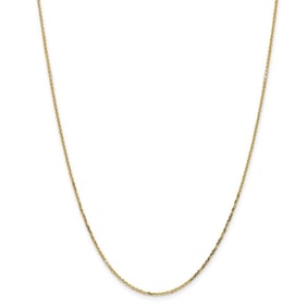 14k Gold 1.4 mm Diamond Cut Cable Chain - 18 in.