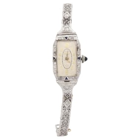Gruen Platinum Case 14K White Gold