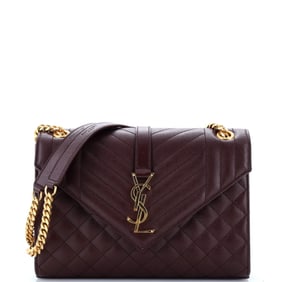 Saint Laurent Classic Monogram Envelope Satchel