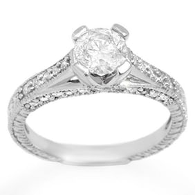 1.50 ctw Certified VS/SI Diamond Ring 18k White Gold