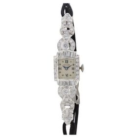 Hamilton 1950s Cocktail Watch Platinum and