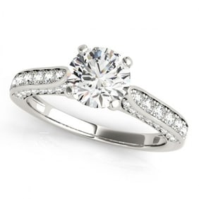 1.1 ctw Certified VS/SI Diamond Ring 18k White Gold