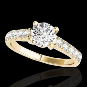 2.1 ctw Certified Diamond Solitaire Ring 10k Yellow Gold