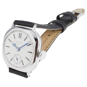 Elgin White Gold Filled Watch with