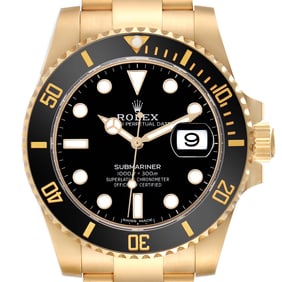 Rolex Submariner Black Dial Yellow Gold