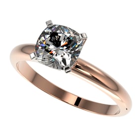 1.25 ctw Certified VS/SI Quality Cushion Cut Diamond Ring 10k Rose Gold
