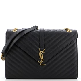 Saint Laurent Classic Monogram Envelope Satchel