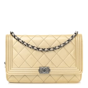 Chanel Iridescent Patent Calfskin Quilted Boy