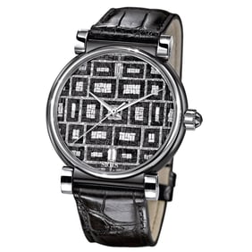 White Gold Watch with Enamel, White