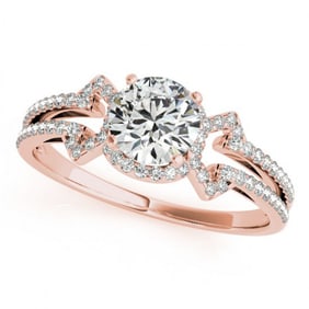 1.36 ctw Certified VS/SI Diamond Ring 18k Rose Gold