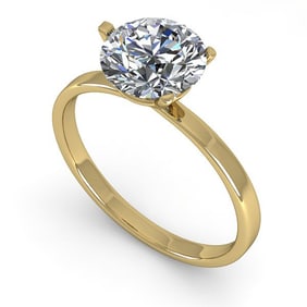 1.50 ctw Certified VS/SI Diamond Engagment Ring Martini 18k Yellow Gold