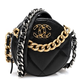 Chanel Lambskin Quilted Chanel 19 Round