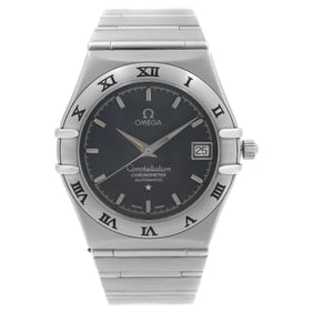 Omega Constellation Steel Date Dark Blue