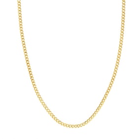 14K Yellow Gold 3.7 mm Cuban Chain w/ Lobster Clasp - 24 in.