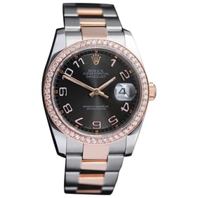 Rolex Datejust Two Tone Rose Watch