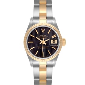 Rolex Datejust Steel Yellow Gold Black