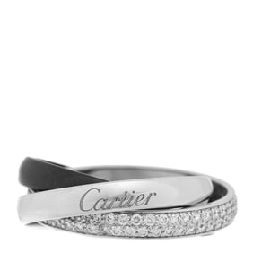 Cartier 18K White Gold Diamond Ceramic