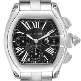 Cartier Roadster XL Chronograph Steel Mens