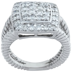 Pave Diamond White Gold Ring
