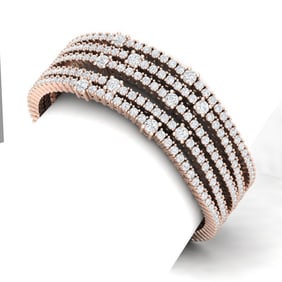 25 ctw Certified VS/SI Diamond Bracelet 18K Rose Gold