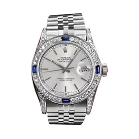 Rolex Datejust Silver Dial Diamond Lugs