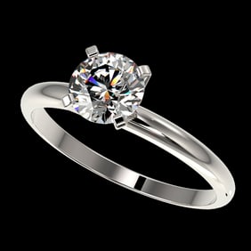1.01 ctw Certified Quality Diamond Engagment Ring 10k White Gold