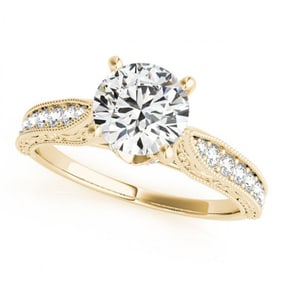 0.75 ctw Certified VS/SI Diamond Antique Ring 18k Yellow Gold