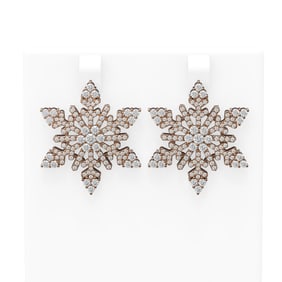 4.5 ctw Diamond Earrings 18K Rose Gold