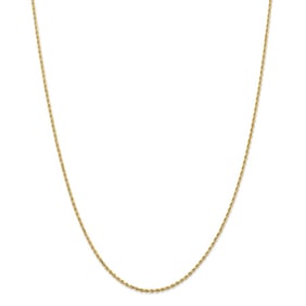14k Gold 1.50 mm Diamond Cut Rope w/Lobster Clasp Chain - 18 in.