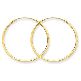 14k Diamond-cut 26 mm Endless Hoop Earring