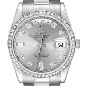 Rolex President Day-Date Platinum Diamond Mens