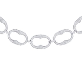 32 ctw Certified VS/SI Diamond Necklace 18K White Gold