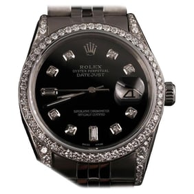 Rolex Datejust Black Dial Baguette 6&9
