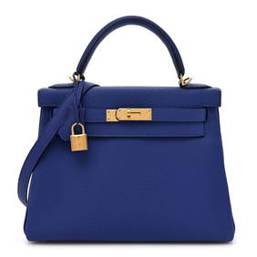 Hermes Togo Kelly Retourne 28 Bleu (1 of 10)