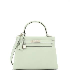 Hermes Kelly Handbag Grey Togo with (1 of 9)