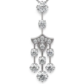 2.75 ctw Diamond Designer Necklace 18K White Gold