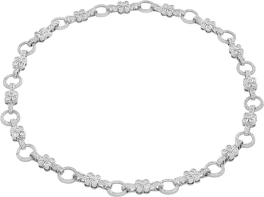 Circle and flower pave diamonds with