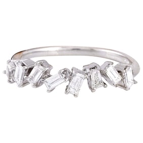 0.70 CTW Diamond 14K White Gold Ring