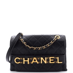 Chanel Logo Enchained Flap Bag Quilted