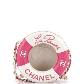 Chanel Lifesaver Round Crossbody Bag Lambskin