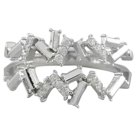 Natural Diamond 14K White Gold Ring