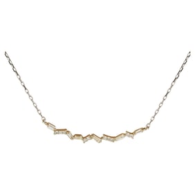 Exquisite Natural Diamond Necklace In 14