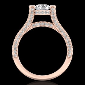 2 ctw VS/SI Diamond Micro Pave Ring 18k Rose Gold