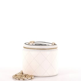Chanel CC Round Vanity Case with