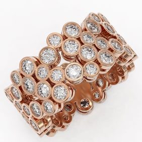 4 ctw Diamond Designer Ring 18K Rose Gold